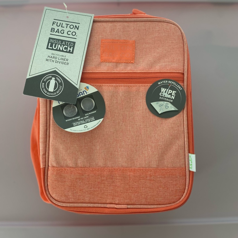 Fulton Bag Co. Orange Insulated Lunch Bag